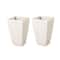 Glitzhome® 23" Eco-Friendly Oversized Faux Concrete Square Fluted Pot Planters, 2ct.